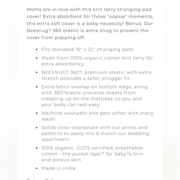 Bundle of 2 Organic Cotton Changing Pad Covers - Picture 2 of 3